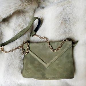 NWOT Zara suede shoulder bag